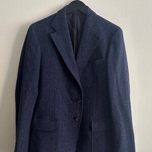 Ralph Lauren RRL Double RL 3-roll-2 Navy Sport Coat/ Blazer in Cotton Wool - 40